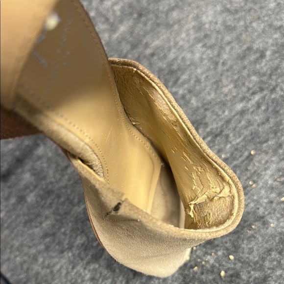 Marc Fisher Tan Suede Heels with Ankle Strap - Picture 9 of 9